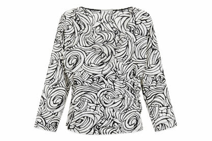Wallis Womens Beige Geometric Polyester Basic Blouse Size 14 V-Neck