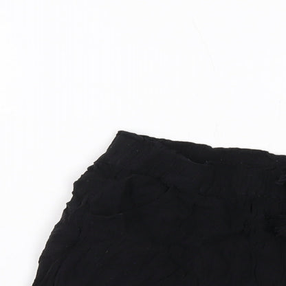 Next Girls Black Viscose Sweat Shorts Size 12 Years Regular Drawstring