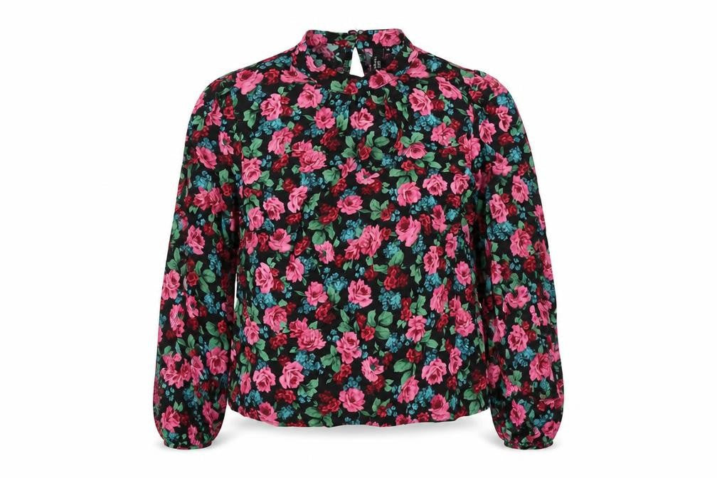 Nobody's Child Womens Multicoloured Floral Viscose Basic Blouse Size 10 Round Neck