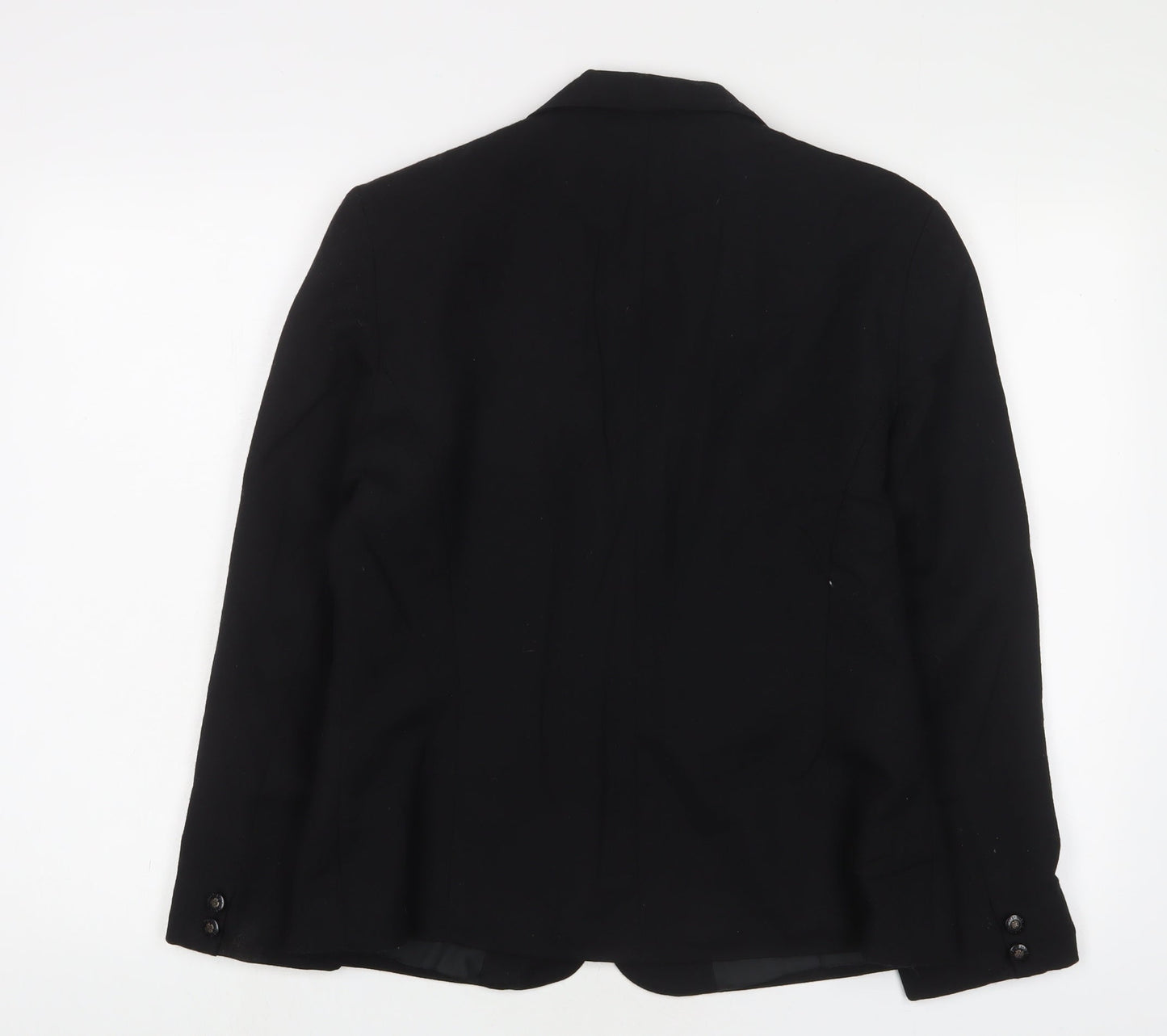 Littlewoods Womens Black Jacket Blazer Size 14 Button