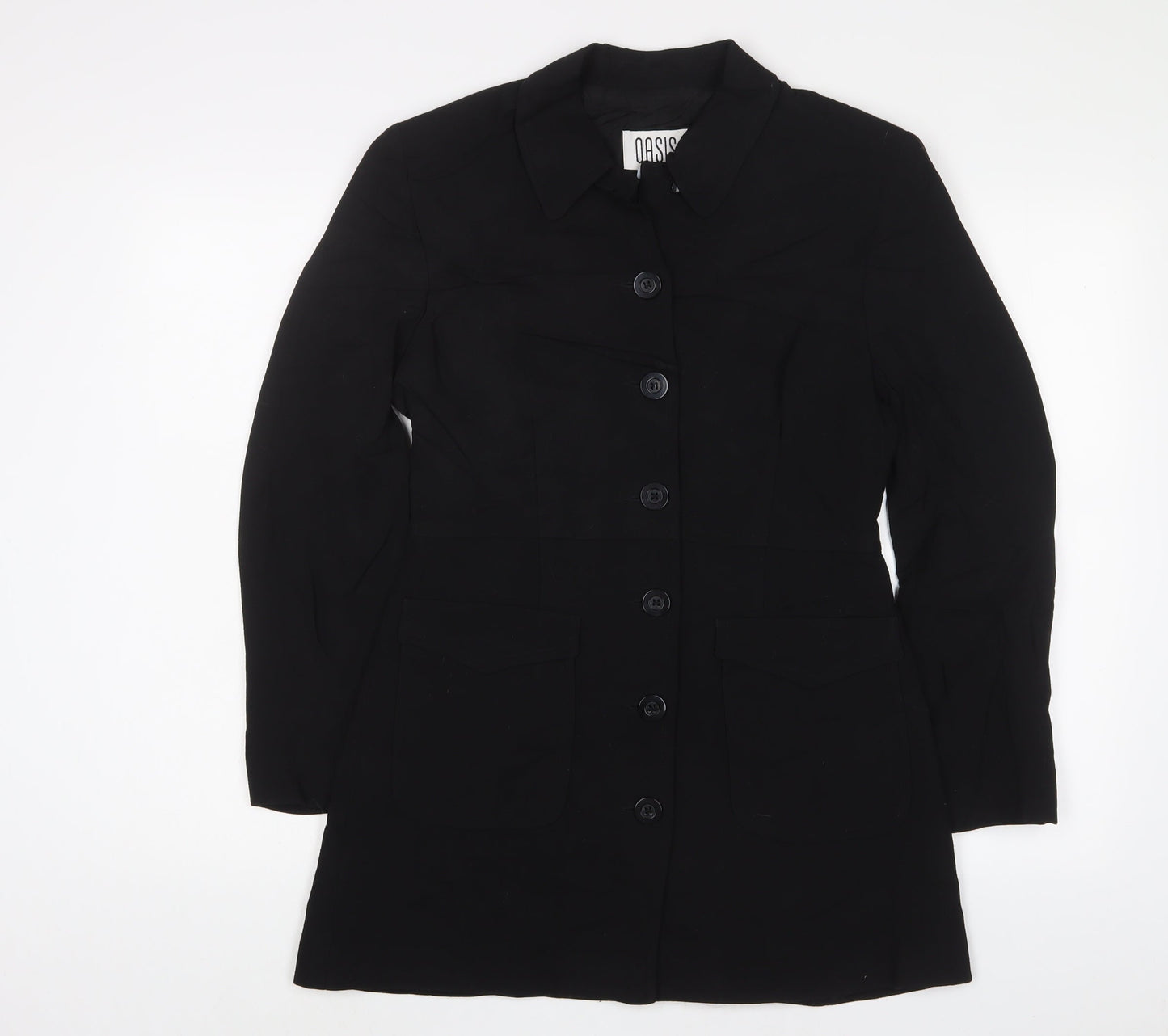 Oasis Womens Black Jacket Blazer Size 10 Button