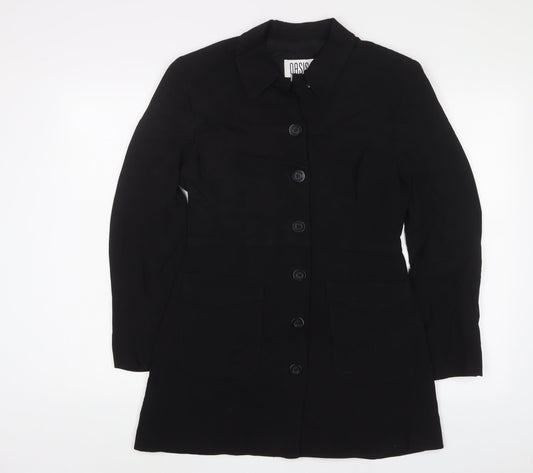 Oasis Womens Black Jacket Blazer Size 10 Button