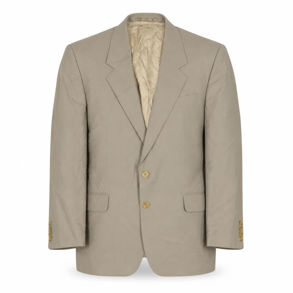 WHITE LOCKS Mens Beige Polyester Jacket Suit Jacket Size 40 Regular