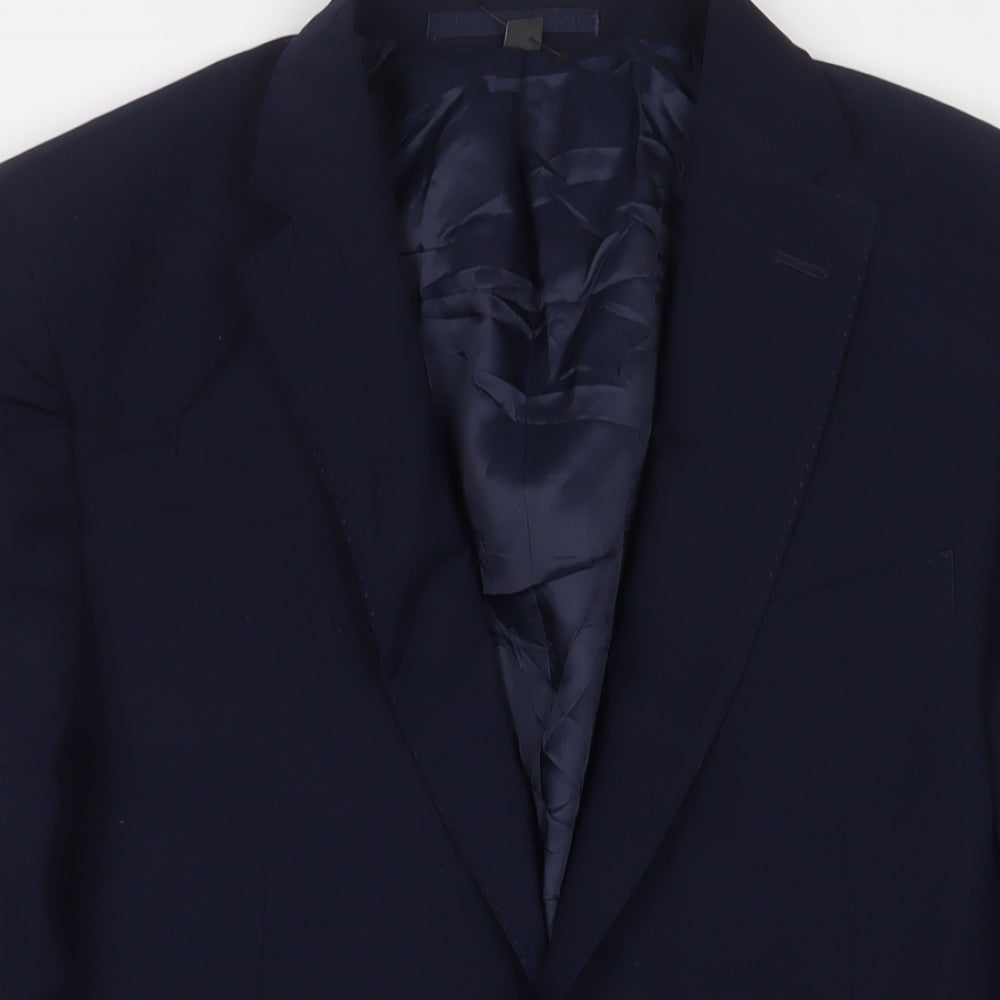 Marks and Spencer Mens Blue Wool Jacket Suit Jacket Size 40 Regular