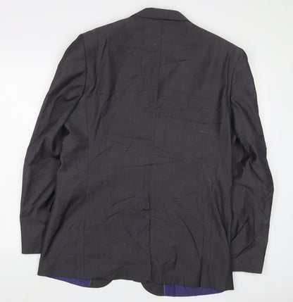 Back view of Autograph men’s grey polyester jacket suit jacket, size 44, regular