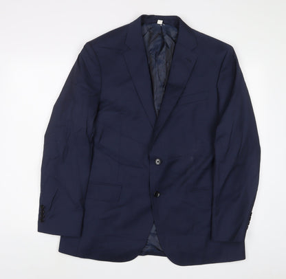 Additional front view of Autograph men’s blue polyester jacket suit jacket, size 42, regular