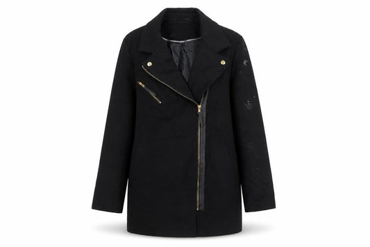 Dorothy Perkins Womens Black Overcoat Coat Size 12 Zip