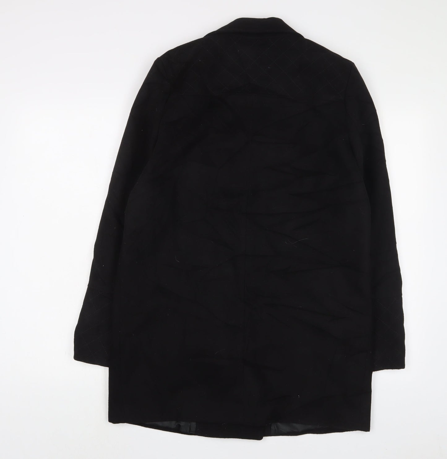 Dorothy Perkins Womens Black Overcoat Coat Size 12 Zip