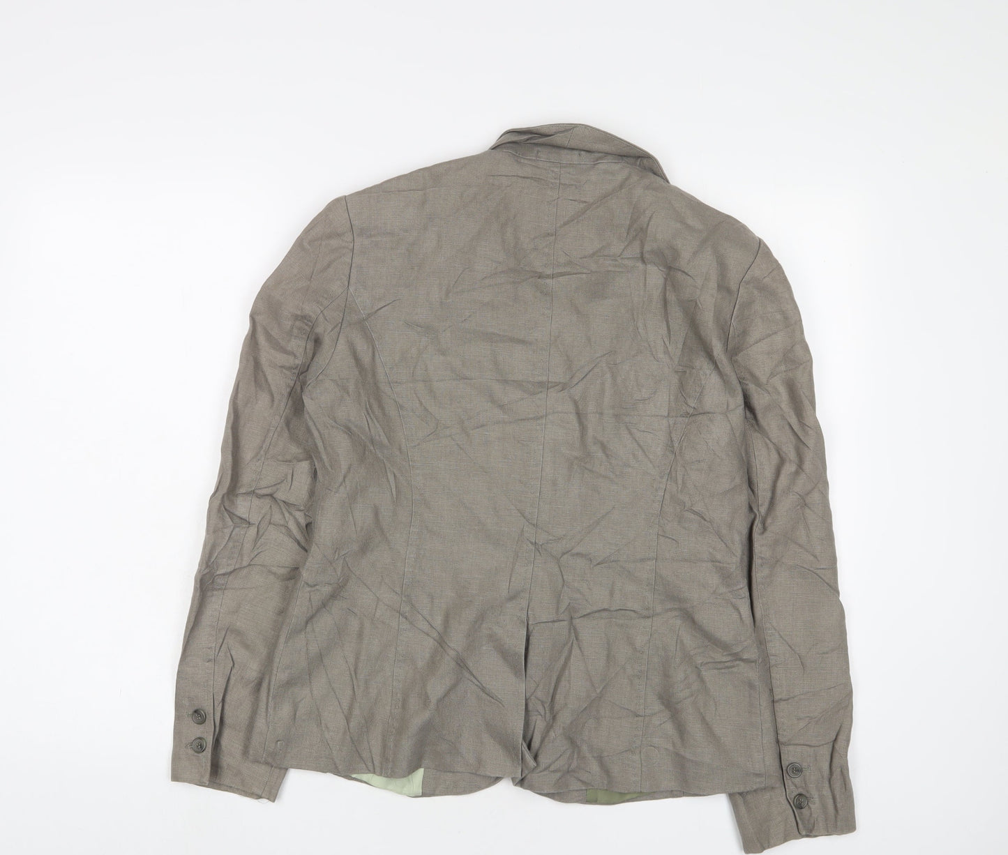 Per Una Womens Green Jacket Blazer Size 12 Button