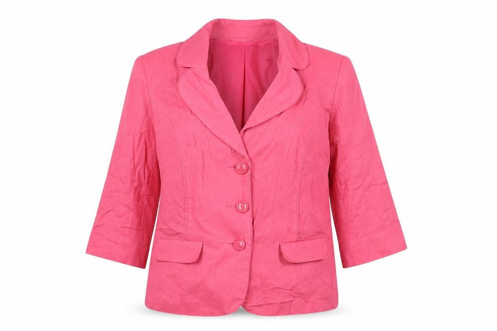 Bleifrei Womens Pink Jacket Blazer Size 16 Button