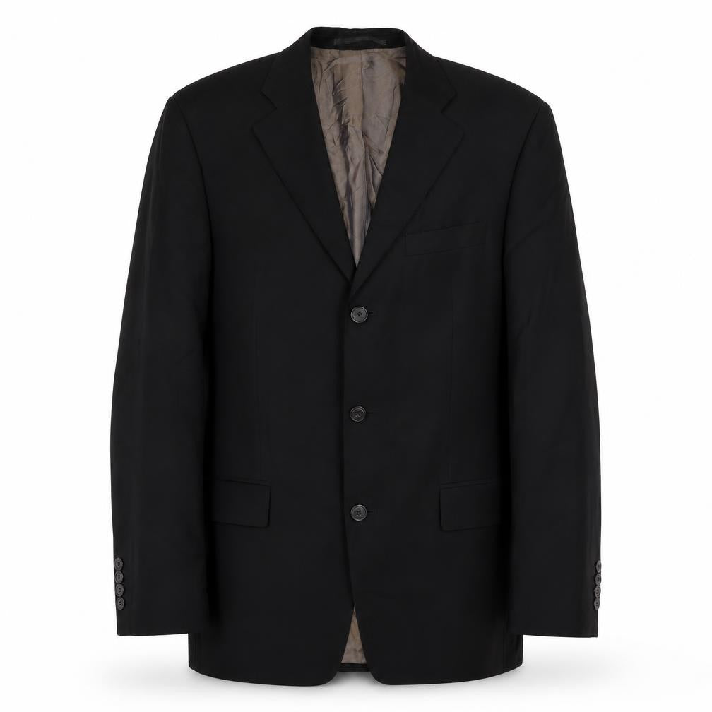 Toni Guard Mens Black Wool Jacket Suit Jacket Size 40 Regular