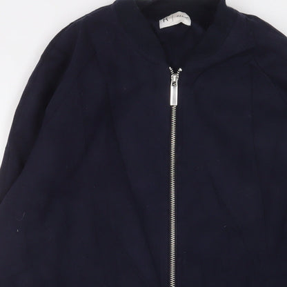 Editions Womens Blue Jacket Size 6 Zip