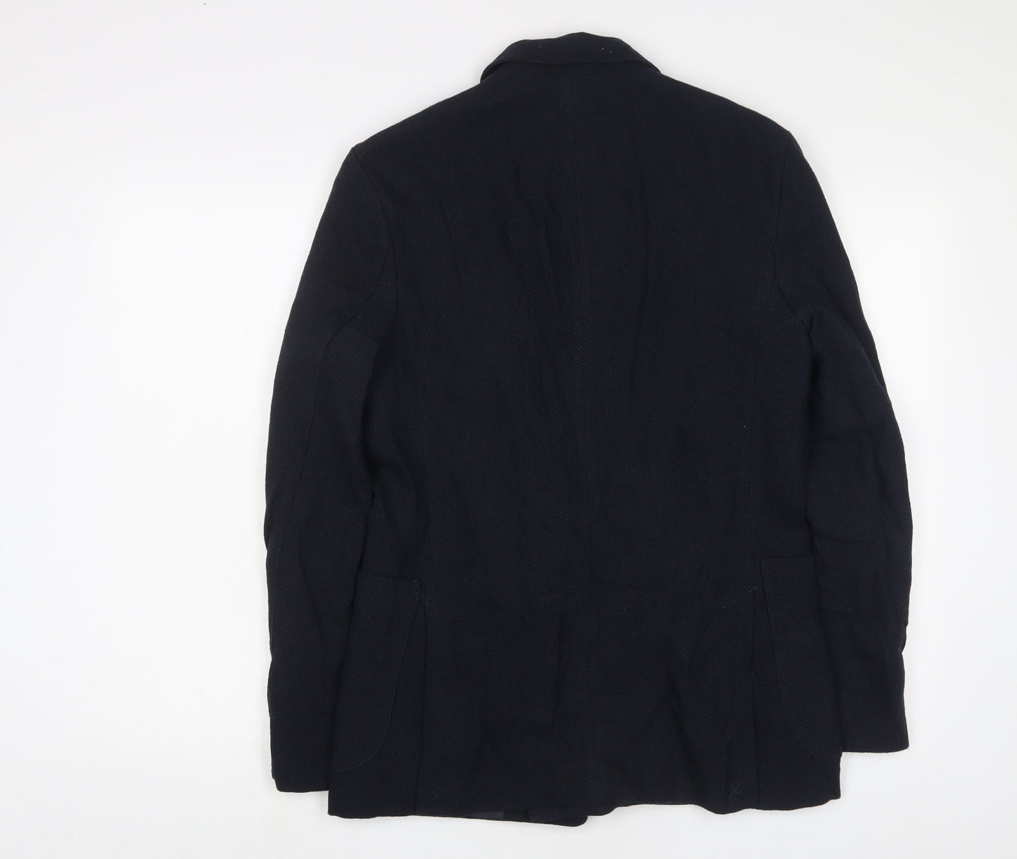 Zara Mens Blue Polyester Jacket Suit Jacket Size 36 Regular
