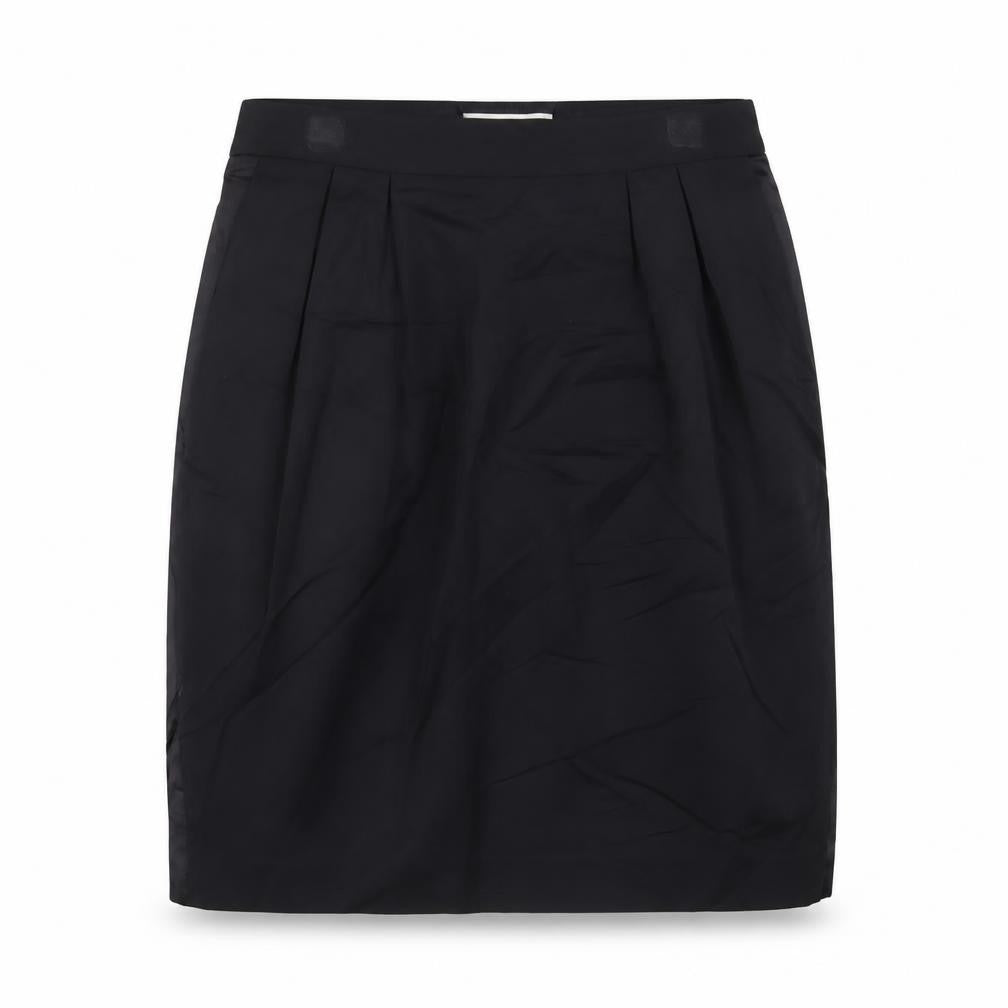 Malene Birger Womens Black Wool A-Line Skirt Size 8 Zip