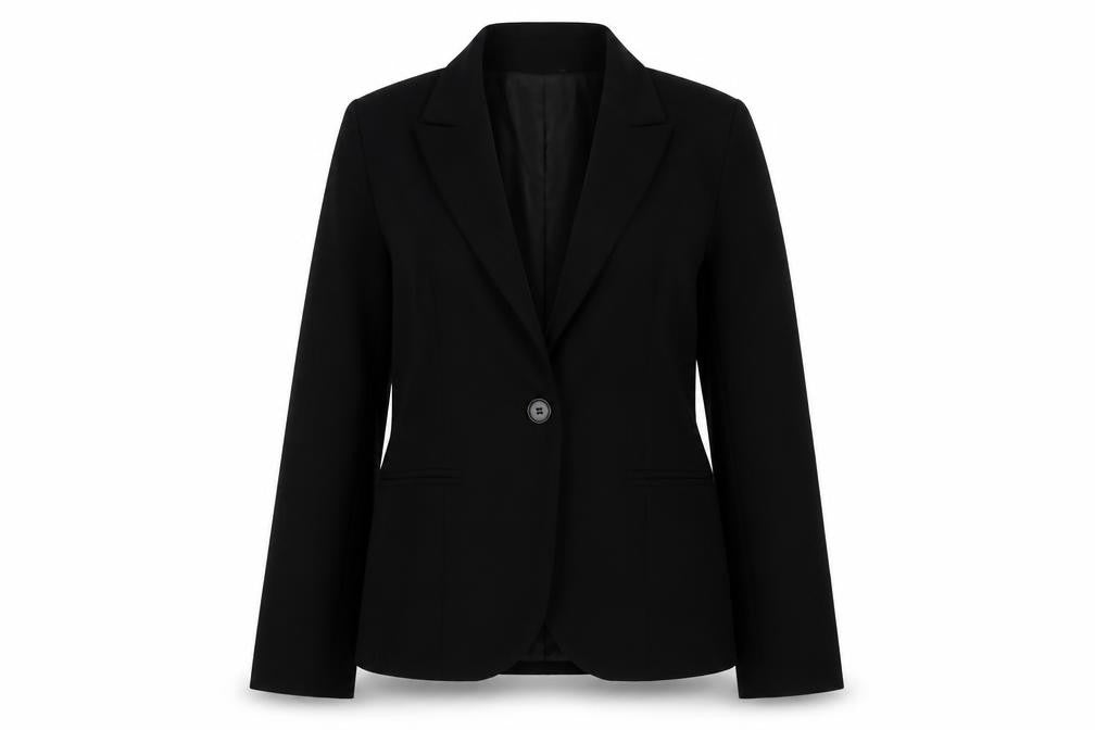 H&M Womens Black Jacket Blazer Size 10 Button