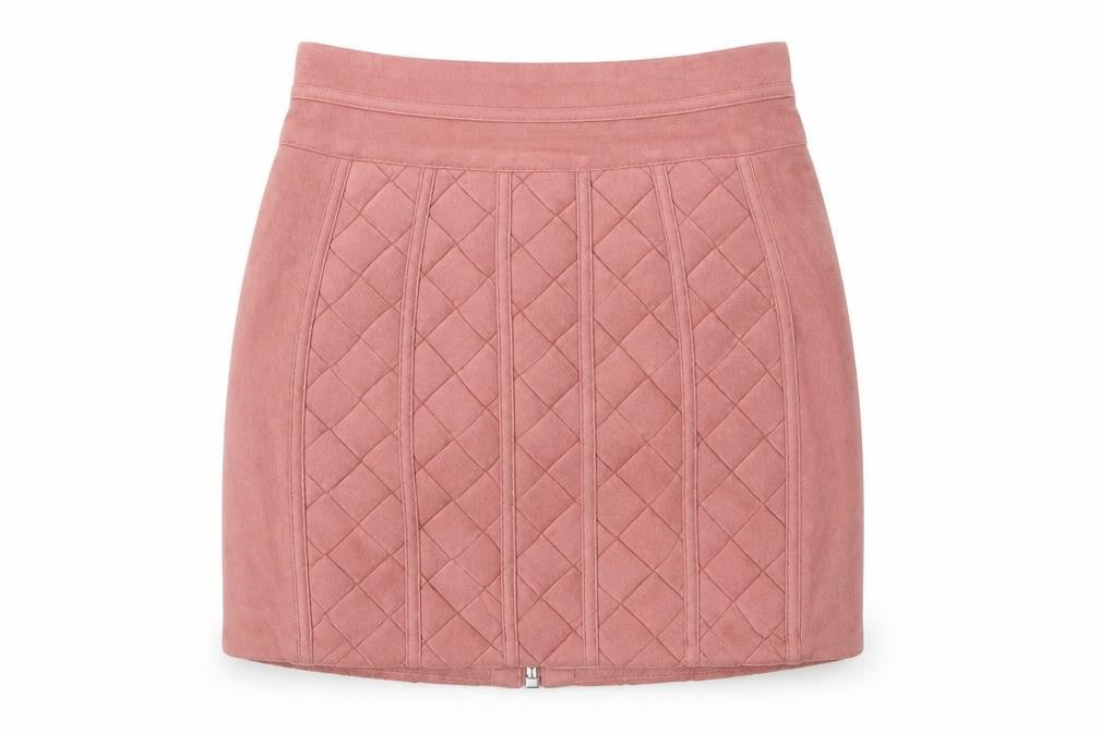 House of London Womens Pink Polyester A-Line Skirt Size S Zip