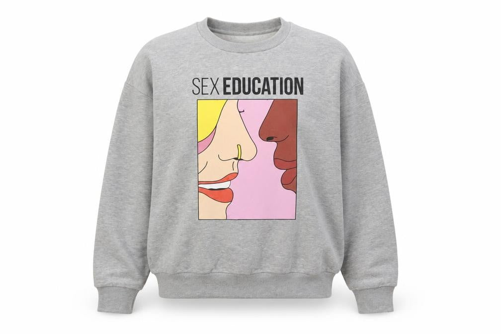 Sex Education Womens Grey Cotton Pullover Sweatshirt Size M Pullover