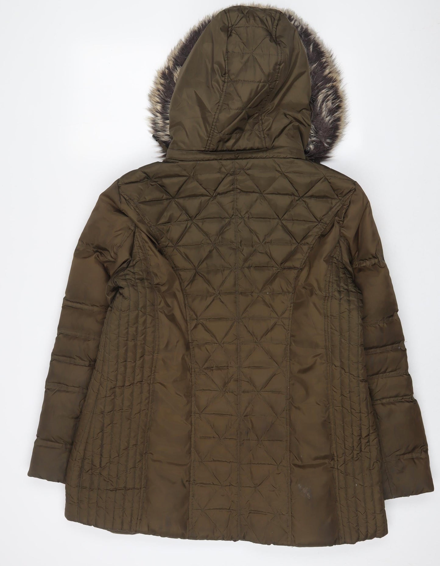 London Fog Womens Green Parka Coat Size L Zip