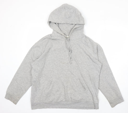 H&M Mens Grey Cotton Pullover Hoodie Size M