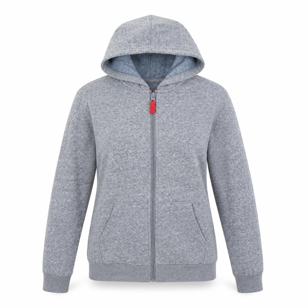 Cat & Jack Womens Grey Cotton Full Zip Hoodie Size 8 Zip