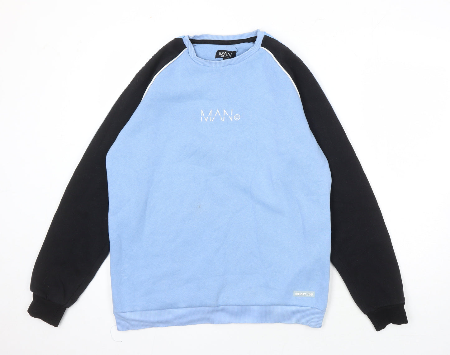 BoohooMAN Mens Multicoloured Cotton Pullover Sweatshirt Size L