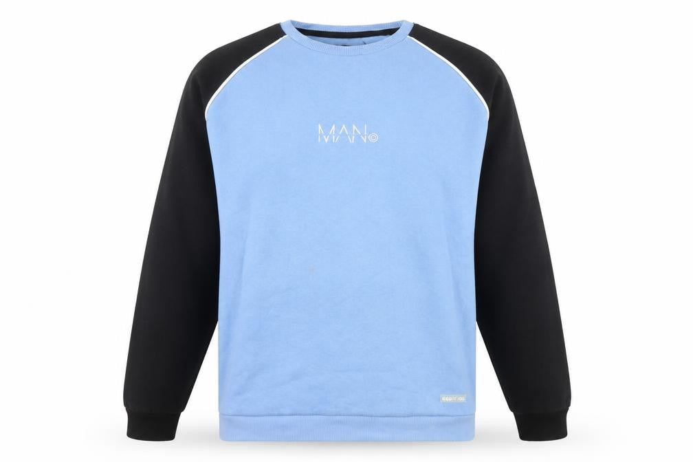 boohooMAN Mens Multicoloured Cotton Pullover Sweatshirt Size L