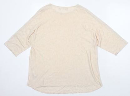 B Young Womens Pink Boat Neck Acrylic Pullover Jumper Size M