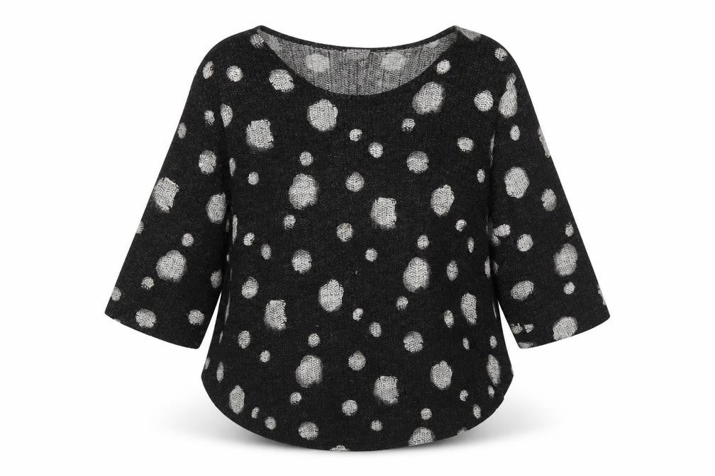 Mitzy Womens Multicoloured Boat Neck Geometric Polyester Pullover Jumper Size 20
