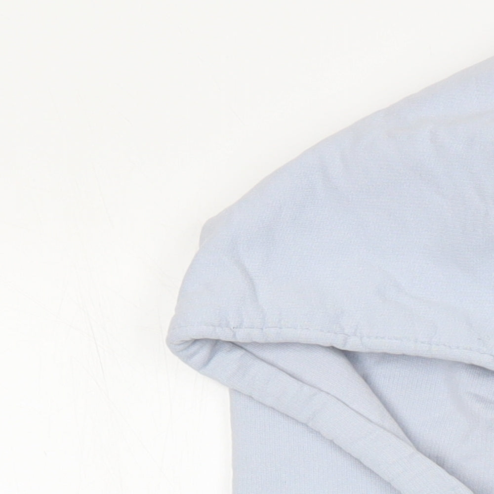 Pull & Bear Womens Blue Cotton Pullover Hoodie Size M - Cropped