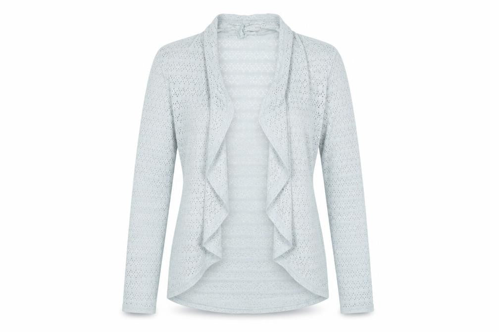 Oasis Womens Grey V-Neck Polyester Shrug Jumper Size XS