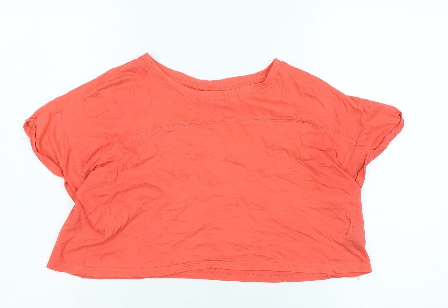 H&M Womens Pink Cotton Basic T-Shirt Size XS Scoop Neck