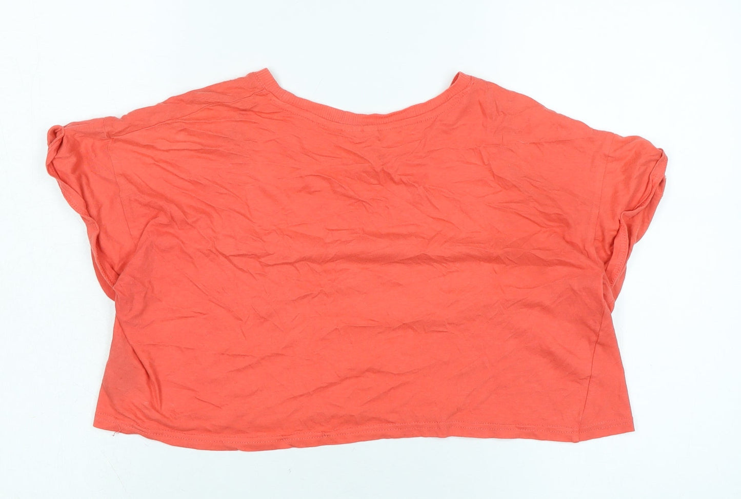 H&M Womens Pink Cotton Basic T-Shirt Size XS Scoop Neck