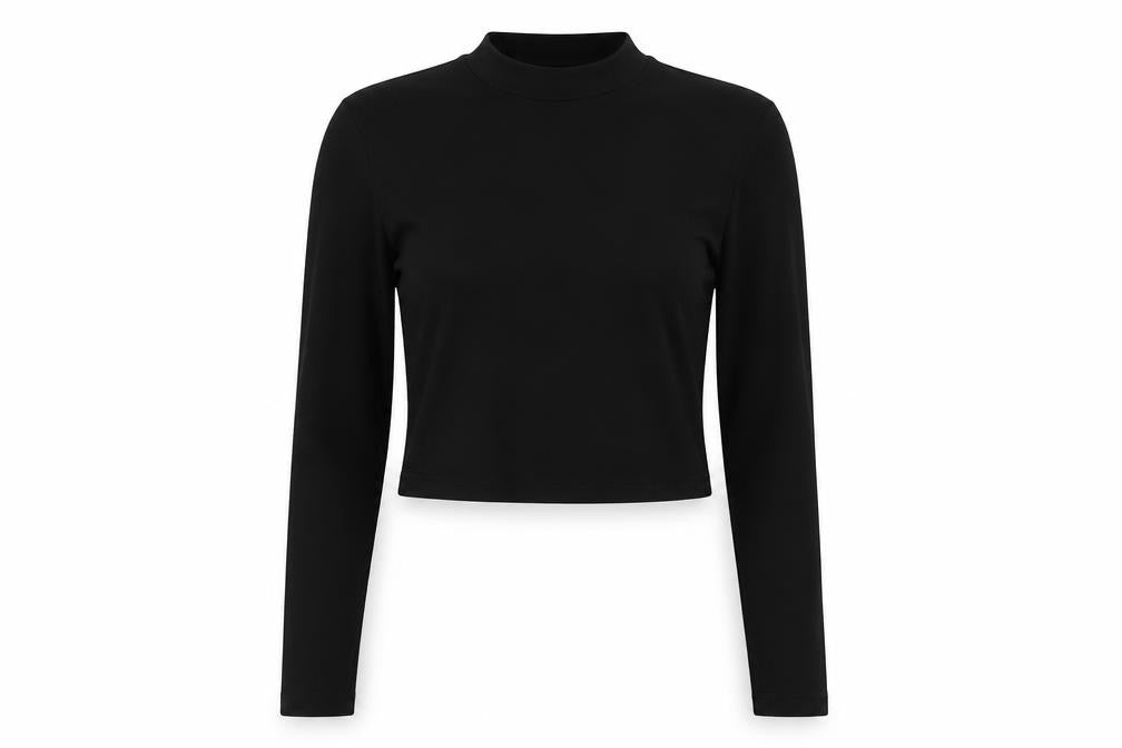 Even & Odd Womens Black Cotton Blend Basic T-Shirt Size M Crew Neck
