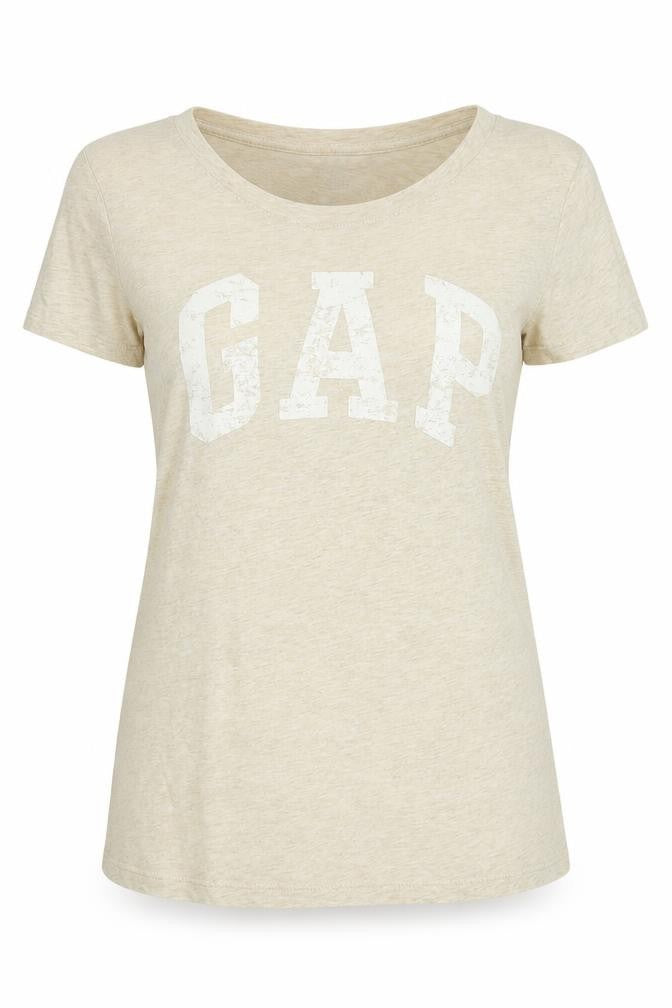 Gap Womens Black Cotton Basic T-Shirt One Size Crew Neck