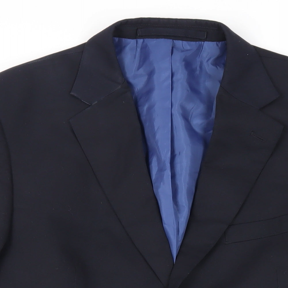 Marks and Spencer Mens Blue Polyester Jacket Suit Jacket Size 40 Regular