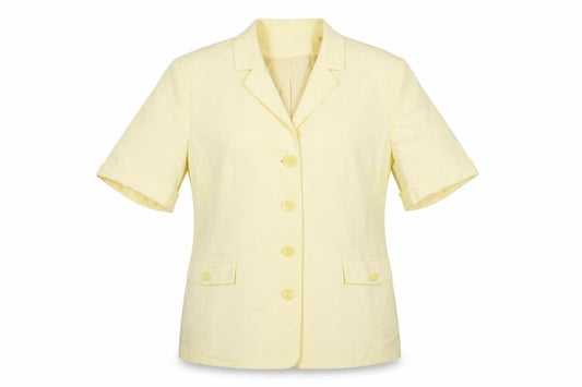 New Look Womens Yellow Jacket Blazer Size 14 Button - Vintage