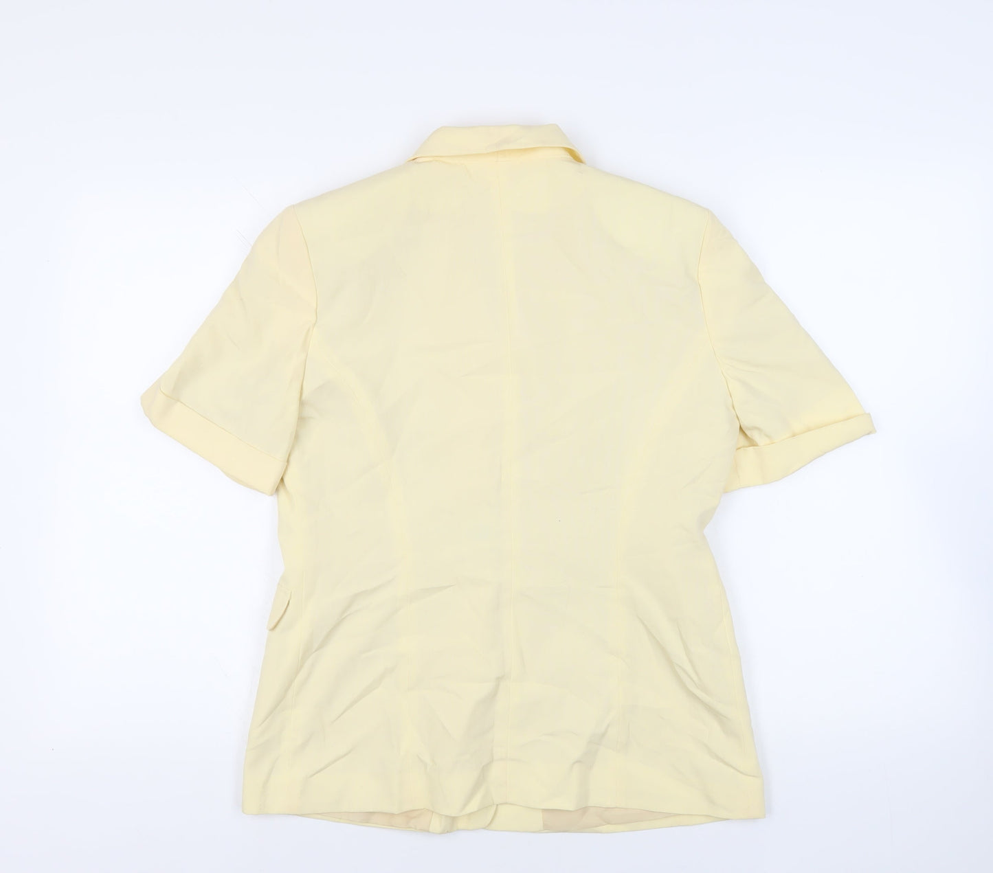 New Look Womens Yellow Jacket Blazer Size 14 Button - Vintage