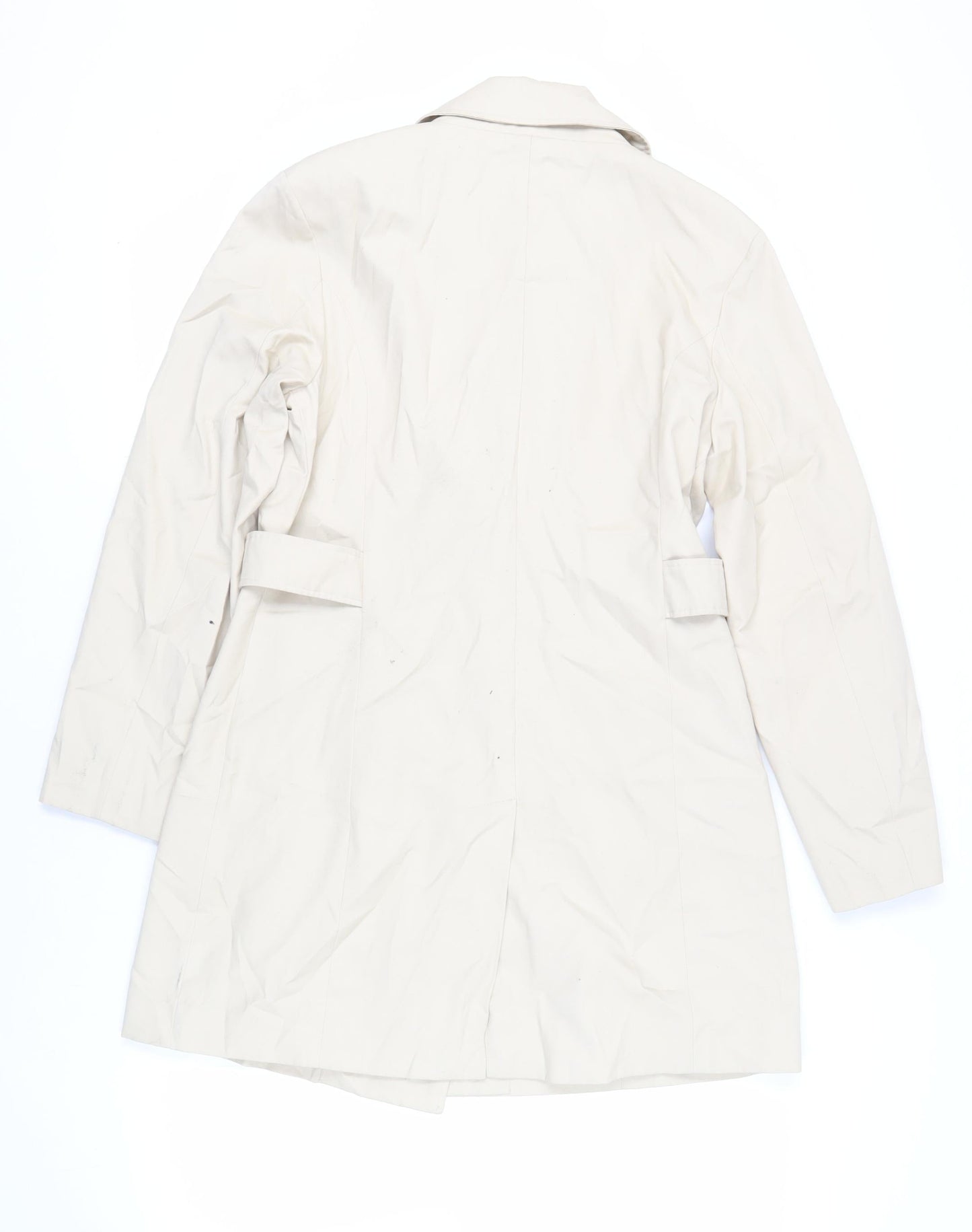 Kosha Womens Beige Overcoat Coat Size 14 Button