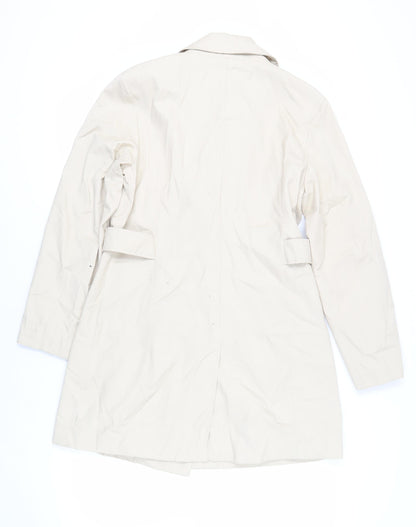 Kosha Womens Beige Overcoat Coat Size 14 Button