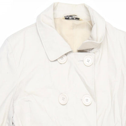 Kosha Womens Beige Overcoat Coat Size 14 Button