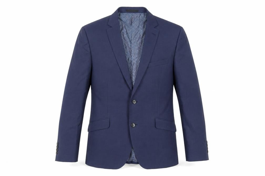 Douglas Mens Blue Wool Jacket Suit Jacket Size 44 Regular