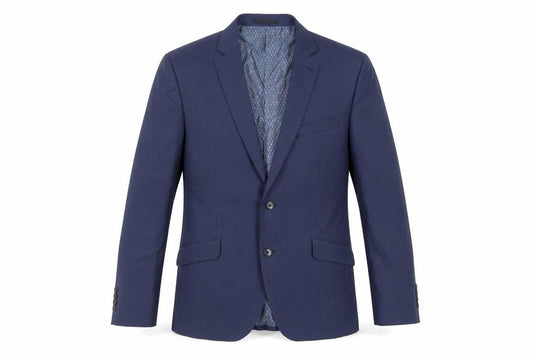 Douglas Mens Blue Wool Jacket Suit Jacket Size 44 Regular