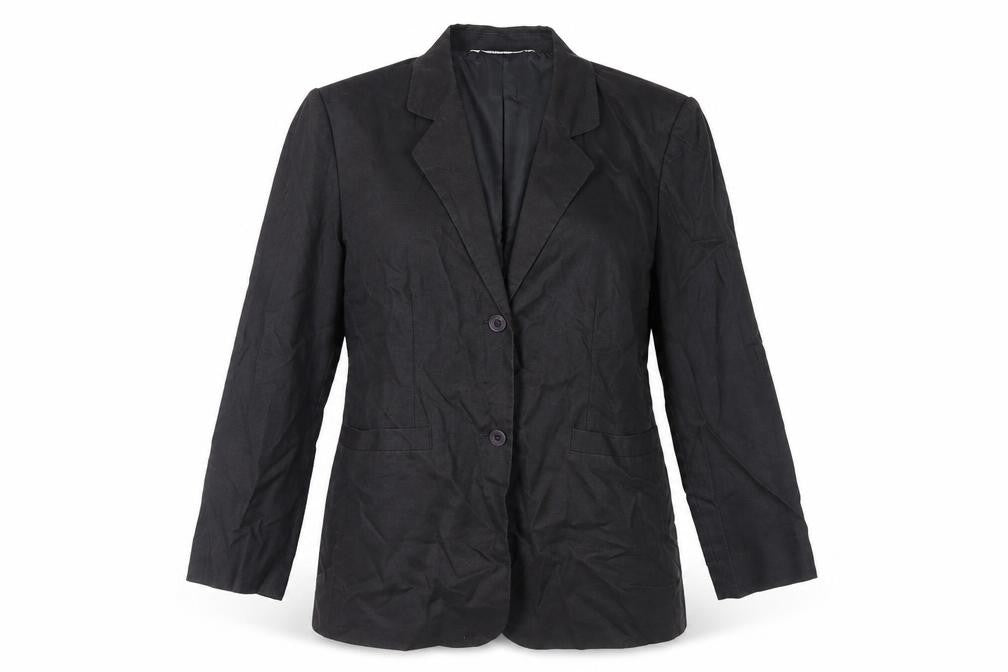 St Bernard Womens Black Jacket Blazer Size 14 Button