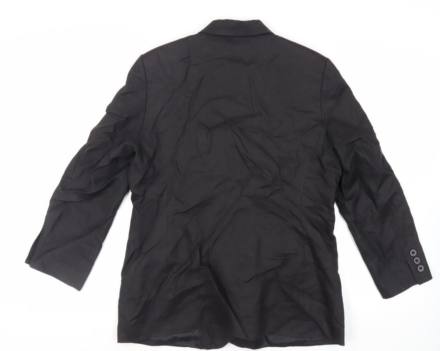 St Bernard Womens Black Jacket Blazer Size 14 Button