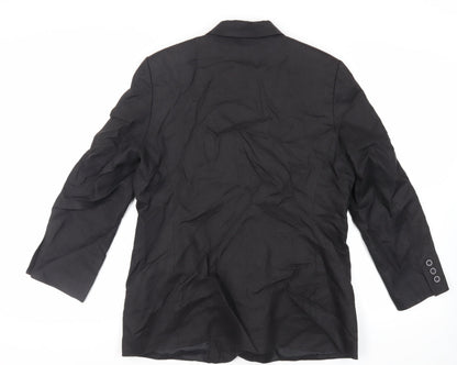 St Bernard Womens Black Jacket Blazer Size 14 Button