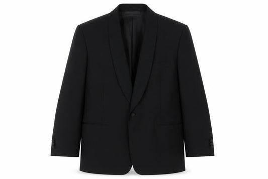 Marks & Spencer Mens Black Polyester Tuxedo Suit Jacket Size 46 Regular