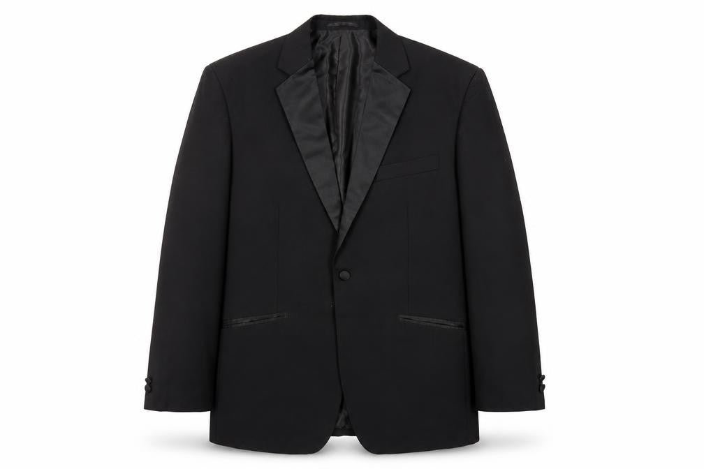Alexander Dobell Mens Black Polyester Tuxedo Suit Jacket Size 40 Regular