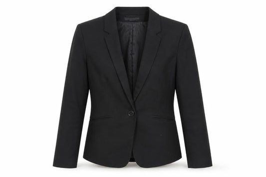 H&M Womens Black Jacket Blazer Size 10 Button