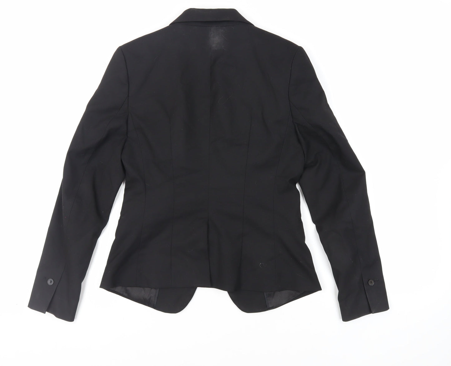 H&M Womens Black Jacket Blazer Size 10 Button