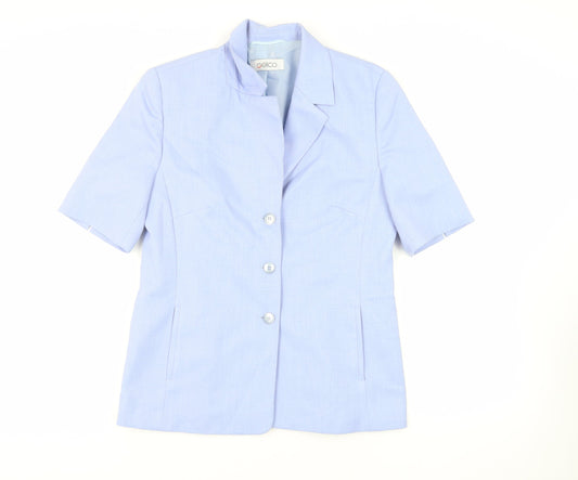 Gelco Womens Blue Jacket Blazer Size 12 Button